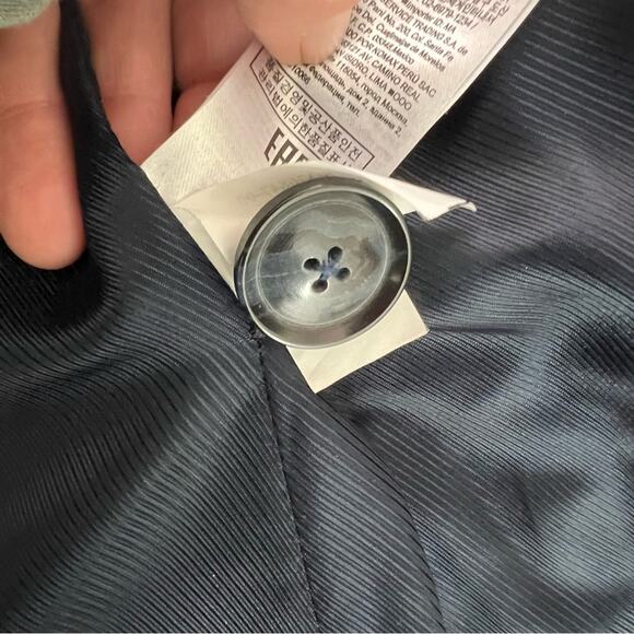 Banana Republic Double Breasted Wool Blue Ombre Coat Size Small - Picture 15 of 16